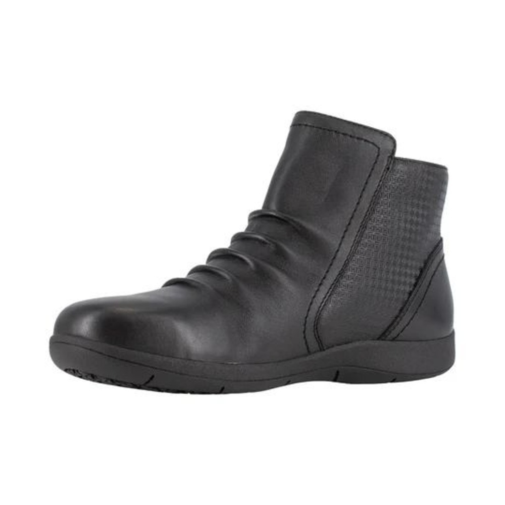 Rockport Works Daisey Work Safety Toe Ruched Bootie Black Womens 7 New RK762 - Picture 3 of 5